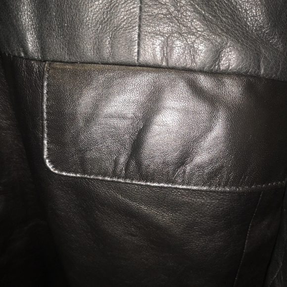 Men's 3/4 black leather coat size Medium - Picture 10 of 16